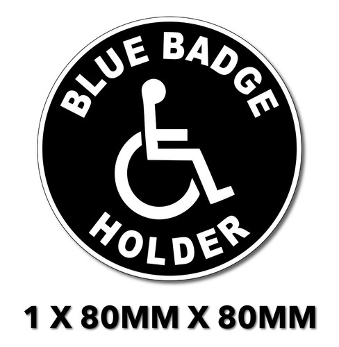 Blue badge holder black car - badge,