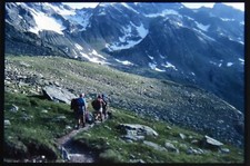 35mm Slide High Mountains Walkers Hikers Kodachrome 1980's