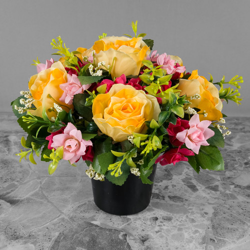 Grave pot artificial silk - pot,