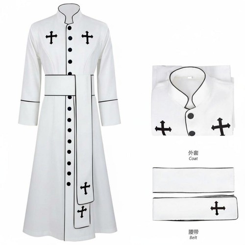 Cross print priest - print, robe
