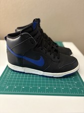Nike Mens Dunk High Black Old Royal Blue Leather Shoes 2012 317982-046 Size 9 