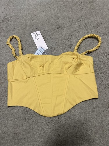 Polly size mustard vest - oh,