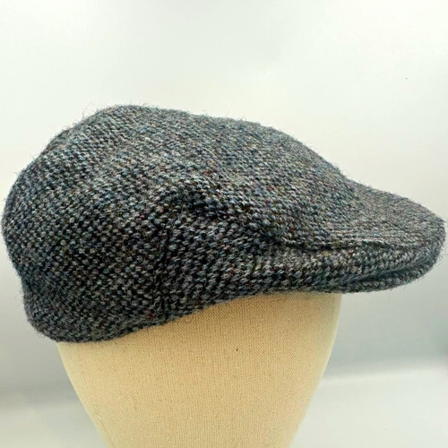 Harris tweed flat cap grey - flat,