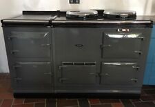 AGA COOKER RECONDITIONED 4 OVEN DELUXE 13 AMP ELECTRIC IN SLATE GREY FREE PLINTH