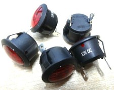 5 red 23mm Warning Lights Lamp 12v 12 Volt Dash-board Panel Indicator Kit Car 