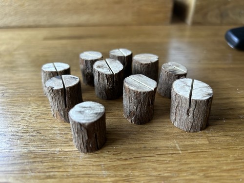 10x rustic wooden place - wooden, card