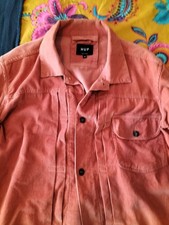 HUF Men's Corduroy Jacket Size M Coral Colour. RRP £180.