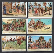 Falconry Bird Of Prey Card Set Liebig 1954 Falcon Hawk Hunting India Japan
