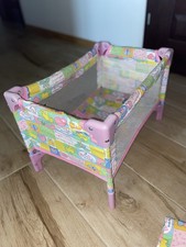 Vintage Baby Born Doll Travel Cot And Playpen
