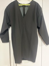 Karen Millen V Neck Black Dress Size 12  New w/o Tags. Classic Padded Shoulders