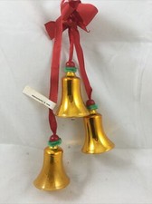 vintage 3 gold glass bell
