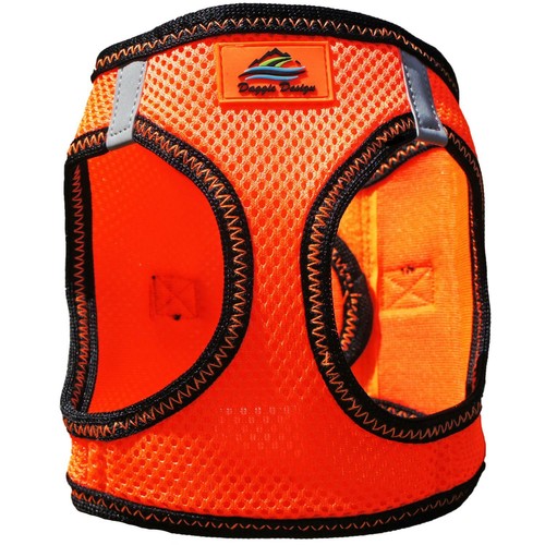 Orange dog harness black - dog,