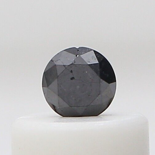 Black round brilliant diamond - black,