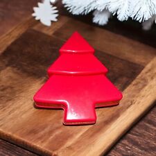 Christmas Tree Shape Snack/Sweet Platter Storage Tray Bowl Red