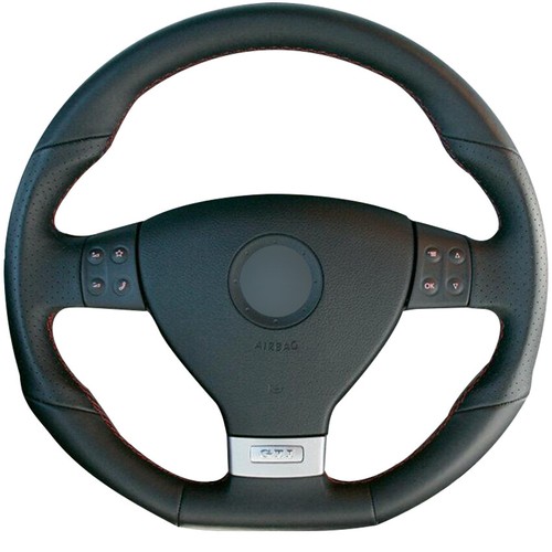 Leather steering wheel - leather,