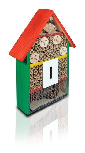 Wooden bee insect - bee, hotel
