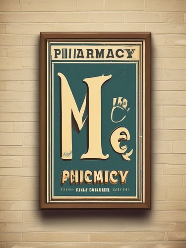 Vintage pharmacy sign - sign,
