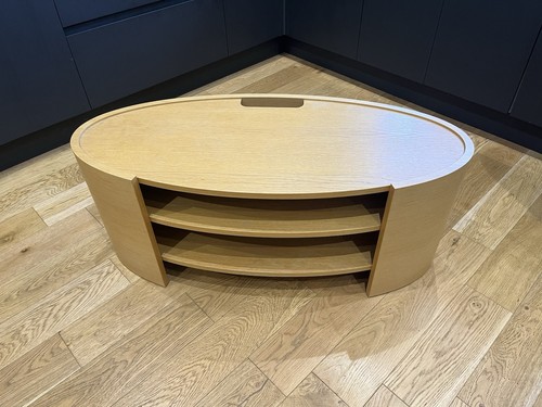 Oak effect oval stand - effect,