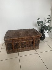 Antique Original Laundry Basket Hamper Industrial Large Boho Rustic Storage Vtg