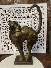 Bronze Cat Sculpture Statue 21 inch Heavy Home Decor Large Scale Decoration Art