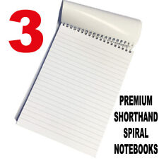 3 x 160 Page Reporters Pad Notepad Note Pad  Notebook Shorthand Books 8” x 5”