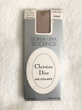 Christian Dior Stockings 15 Denier Natural Size 8.5-11 Diorella Ultra Vintage