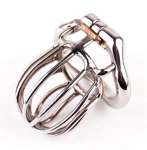 Stainless steel male chastity - steel,