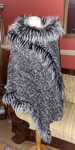 Frank usher poncho - poncho, faux