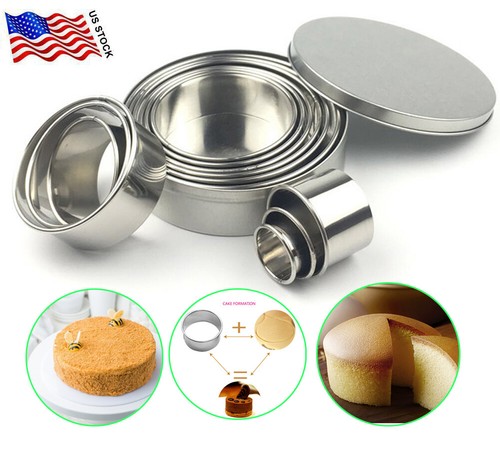 12pcs stainless steel round - 12pcs,