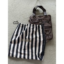 L.A.M.B. by Gwen Stefani Lamb Leather Tote Satchel Handbag Carlisle Brown Luxury