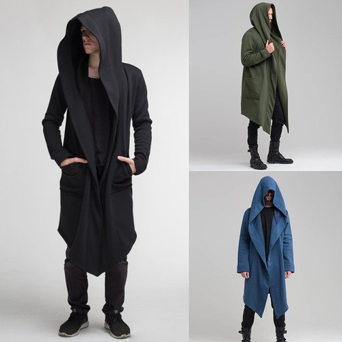 2026 men solid hoodie long - men,