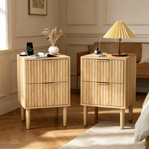 Drawers bedside table with - 2,