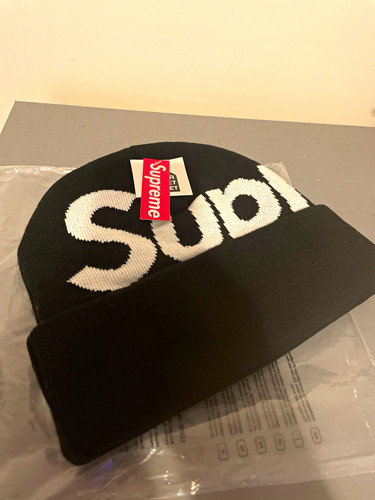 Supreme black knit beanie - supreme, hat