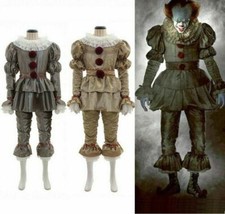 Stephen King It Pennywise Clown Halloween Cosplay Outfit Men Women Kid Adult