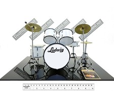 Mini Drum set LUDWIG white
