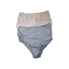Ladies Three Pack White,  Pale Blue  100%Cotton Full Briefs  Size  XL