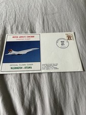 BA Concorde FDC charter flight Washington-Ottawa , + certificate 