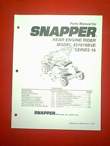 Snapper rear engine riding - rear,