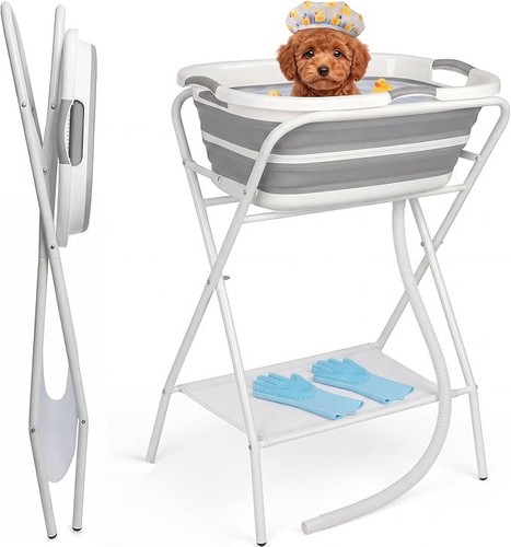 Elevated dog bath - 2-in-1,