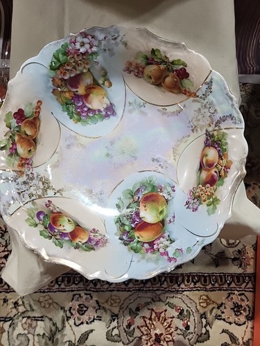 Vintage bavarian fruit - bavarian, 10"