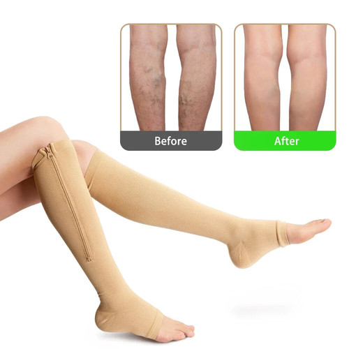 Zip compression socks high - up,