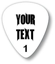 CUSTOM printed guitar picks, personalised plectrums with your name, logo, design