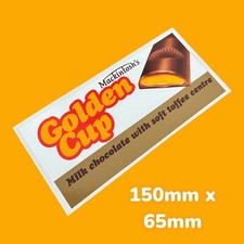 Golden Cup Mackintoshs Vintage Sweet Wrapper Classic Vinyl Sticker 1960s Choc