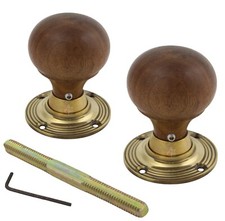 Rosewood & Aged Brass Wooden