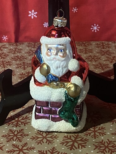 Vintage santa chimney - santa, in