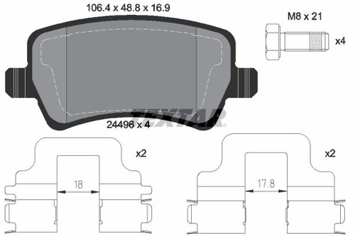 2449602 brake pad set disc - 2449602, set,