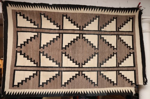Antique large navajo rug - antique,
