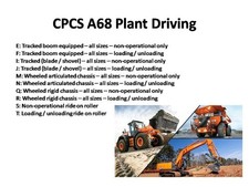 CPCS A68 Plant and Vehicle