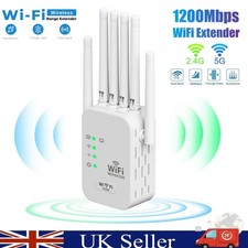 WiFi Signal Extender Range Repeater Booster Internet Amplifier 1200Mbps UK Plug