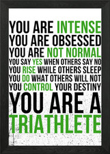 Triathlon Motivation Framed